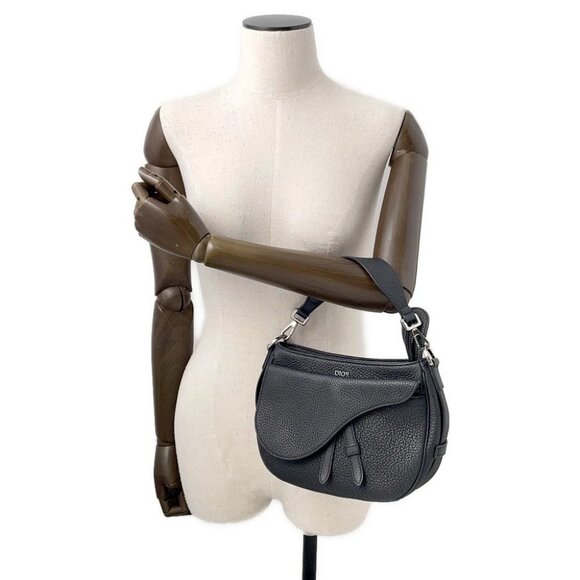 Dior Saddle Mini Soft Bag Leather Black 1ADHO023 - Picture 13 of 14